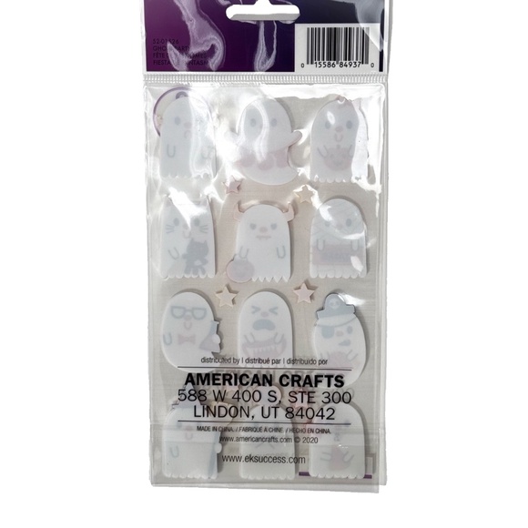 👻 Sticko Ghost Party Flat Stickers 36-Piece Halloween Sticker Set 2 Sheets 🎃🦇 - Picture 4 of 5